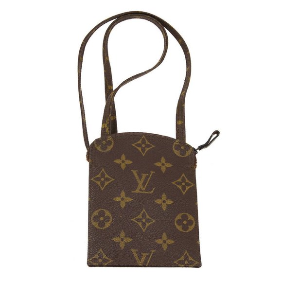 Authentic LOUIS VUITTON POCHETTE SECRET SHOULDER BAG POUCH MONOGRAM - Picture 1 of 11